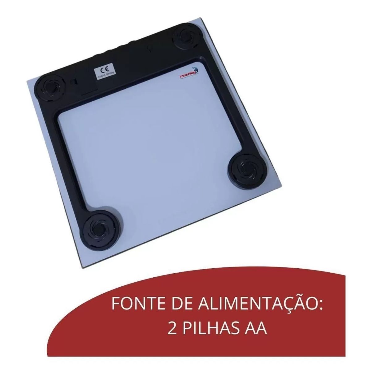 Balança Digital Bioimpedância Corporal 180 Kg Mede Peso, % de Gordura e Importway IWBDBIO001BR