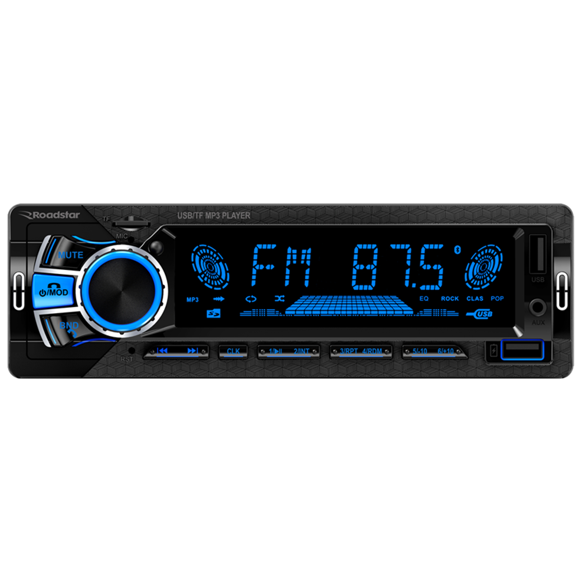 Som Automotivo Roadstar Bluetooth/Micro SD/USB/FM/ISO/MP3 Painel LED Fixo 7 Cores RS2750BR Plus