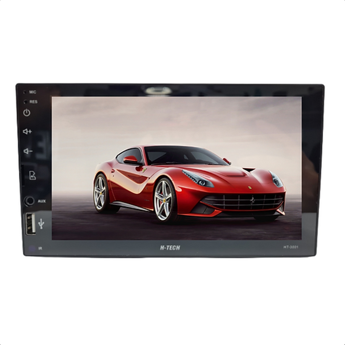 Central Multimídia 2 Din 7 Polegadas MP5 HT-3001 Bluetooth USB Aux FM Tela Android e iOS H-Tech