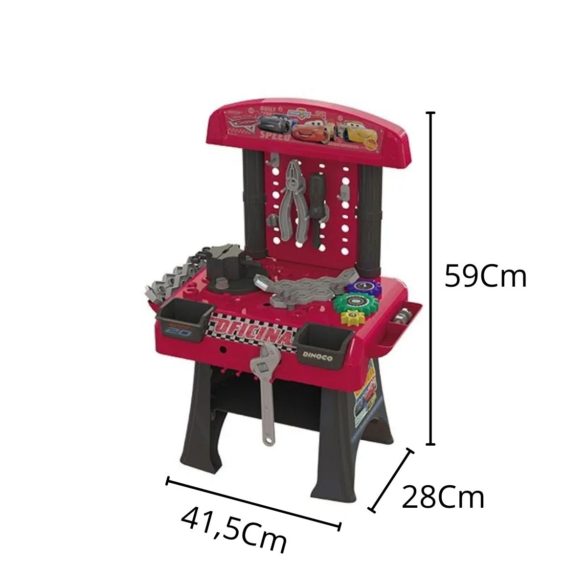 Brinquedo Bancada de Ferramentas Carros 3 Disney c/ 33 acessórios Xalingo - 19365