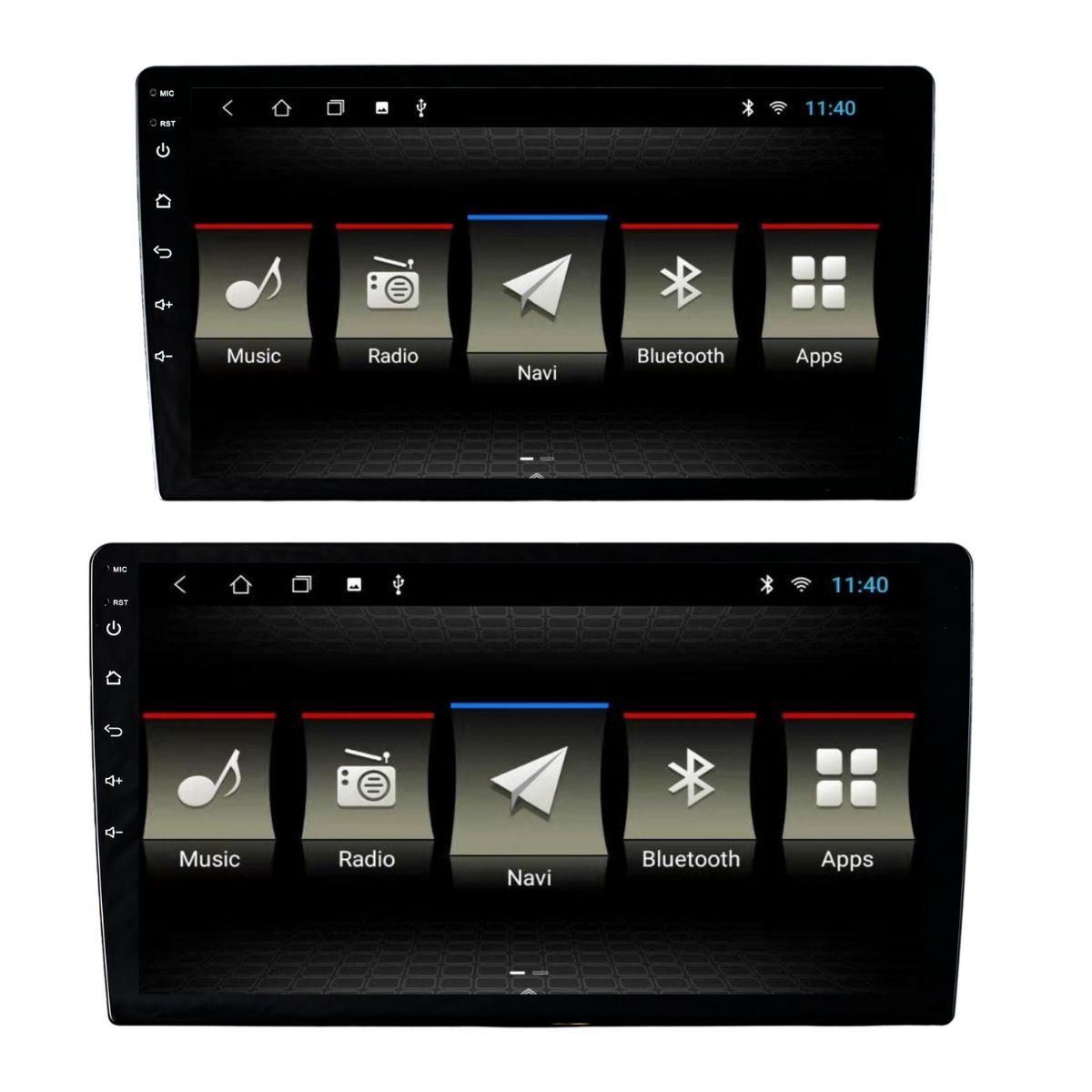 Central Multimídia 2 Din 9 polegadas Android 10 MP5 Android e iOS Bluetooth USB FM JR8