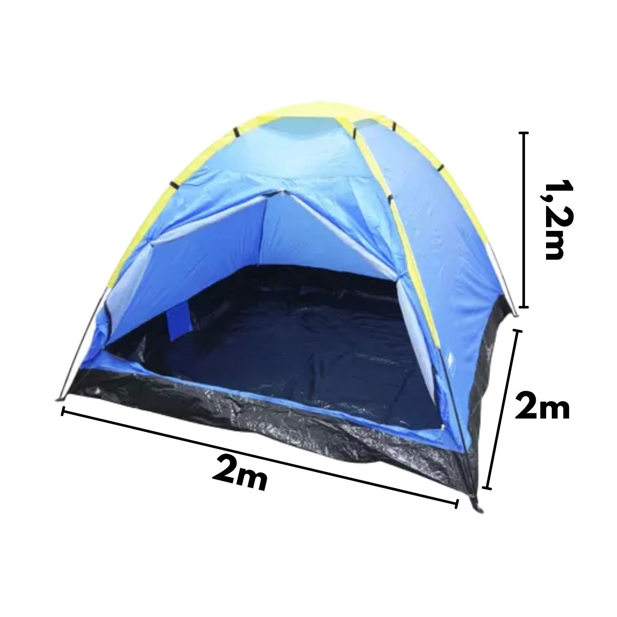 Barraca de Camping Acampamento Praia p/ até 4 pessoas Bolsa de Transporte Azul Importway -IWBC-4P