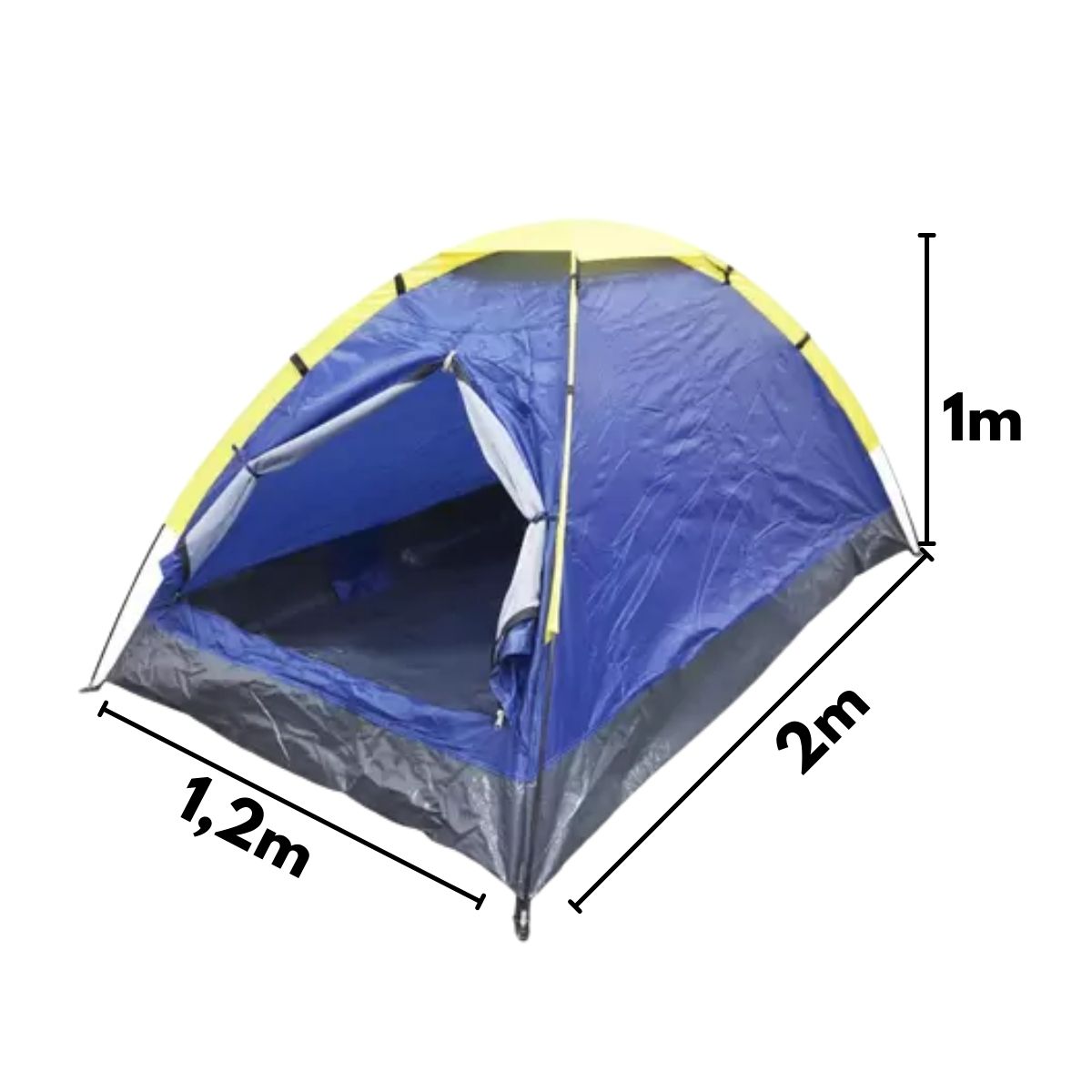 Barraca de Camping Acampamento até 2 Pessoas Iglu com Bolsa de Transporte Azul Importway - IWBC2P