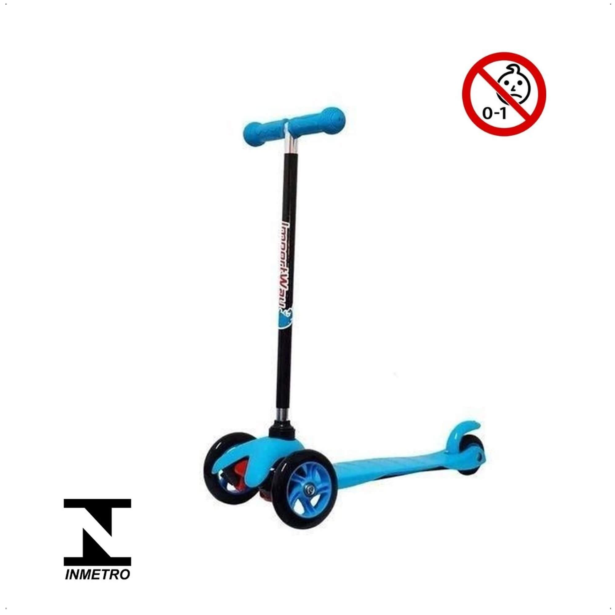 Patinete Infantil 3 Rodas Altura Regulavel Antiderrapante Freio Até 60 kg Esporte Importway BW011AZ