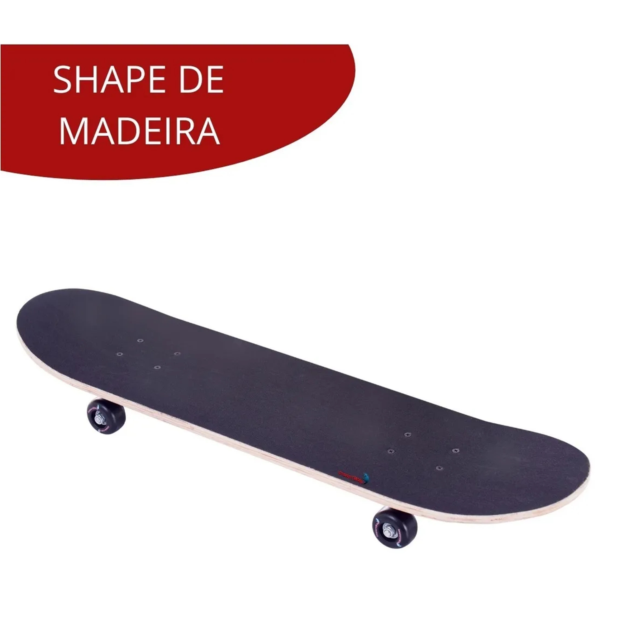 Skate Infantil 31Pol Rodas 50mm com Shape de Madeira 79cm e Rolamento de Aço Importway - BW014