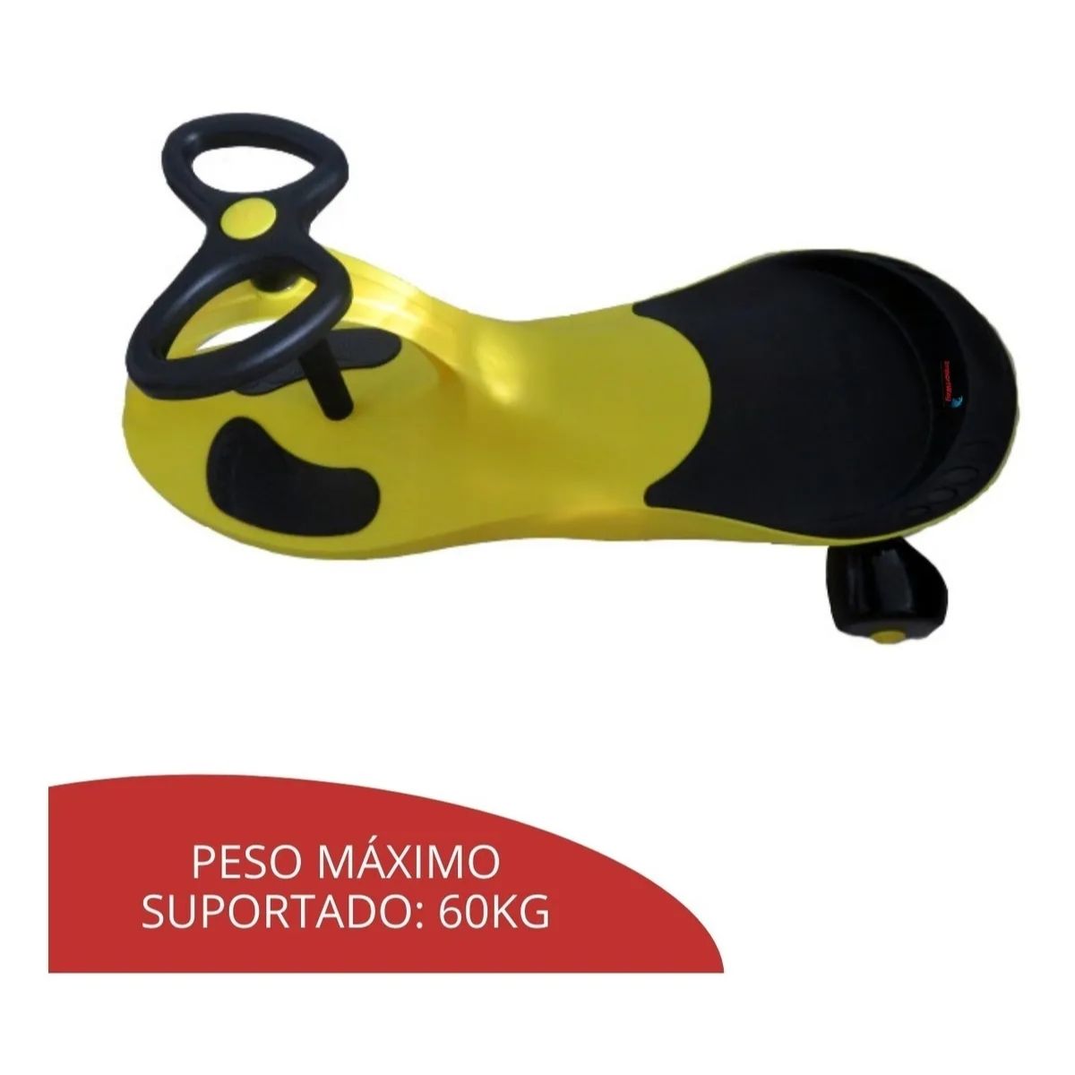 Brinquedo para Crianças Carrinho de Rolimã Apoio Pés Antiderrapante Até 60KG Amarelo Importway - BW004AM