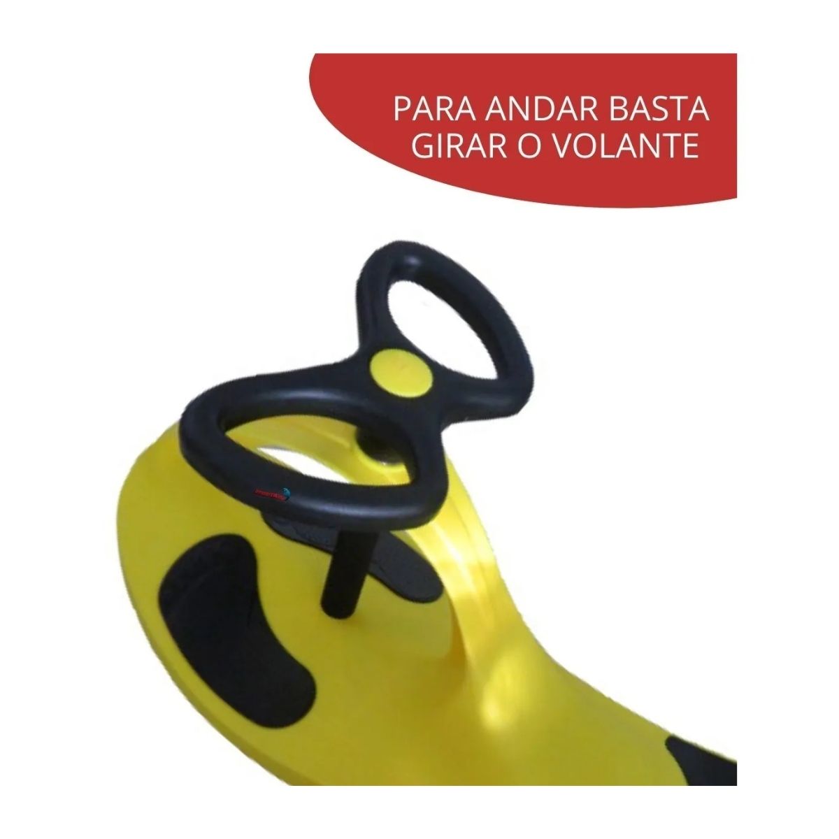Brinquedo para Crianças Carrinho de Rolimã Apoio Pés Antiderrapante Até 60KG Amarelo Importway - BW004AM