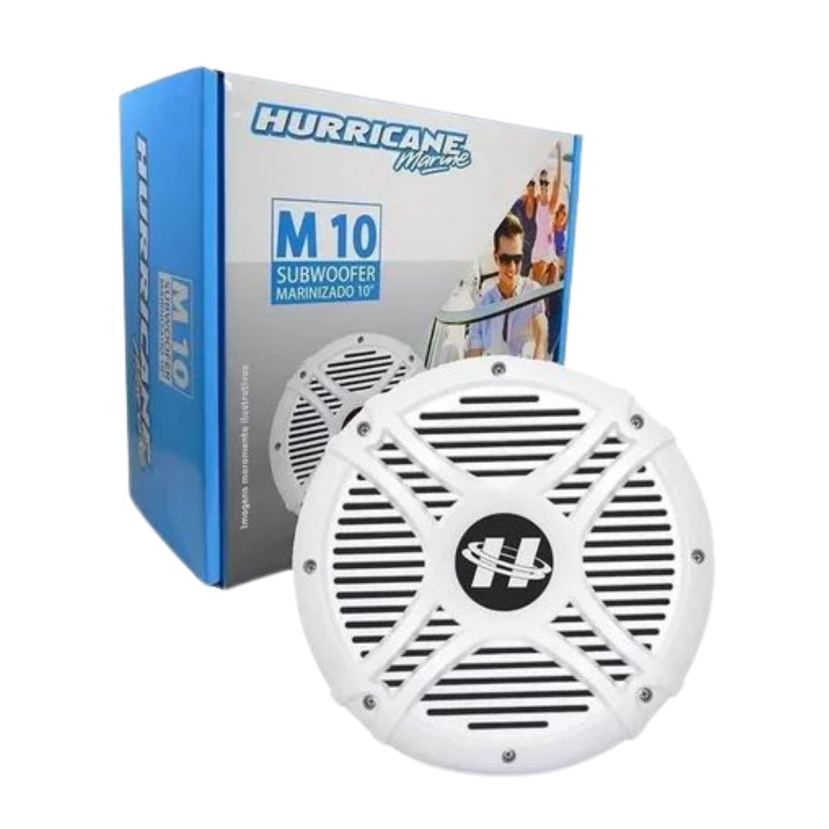 Subwoofer Náutico Marinizado 10 polegadas 300W RMS 4 Ohms M10 para Barco Lancha Hurricane - AF10000096