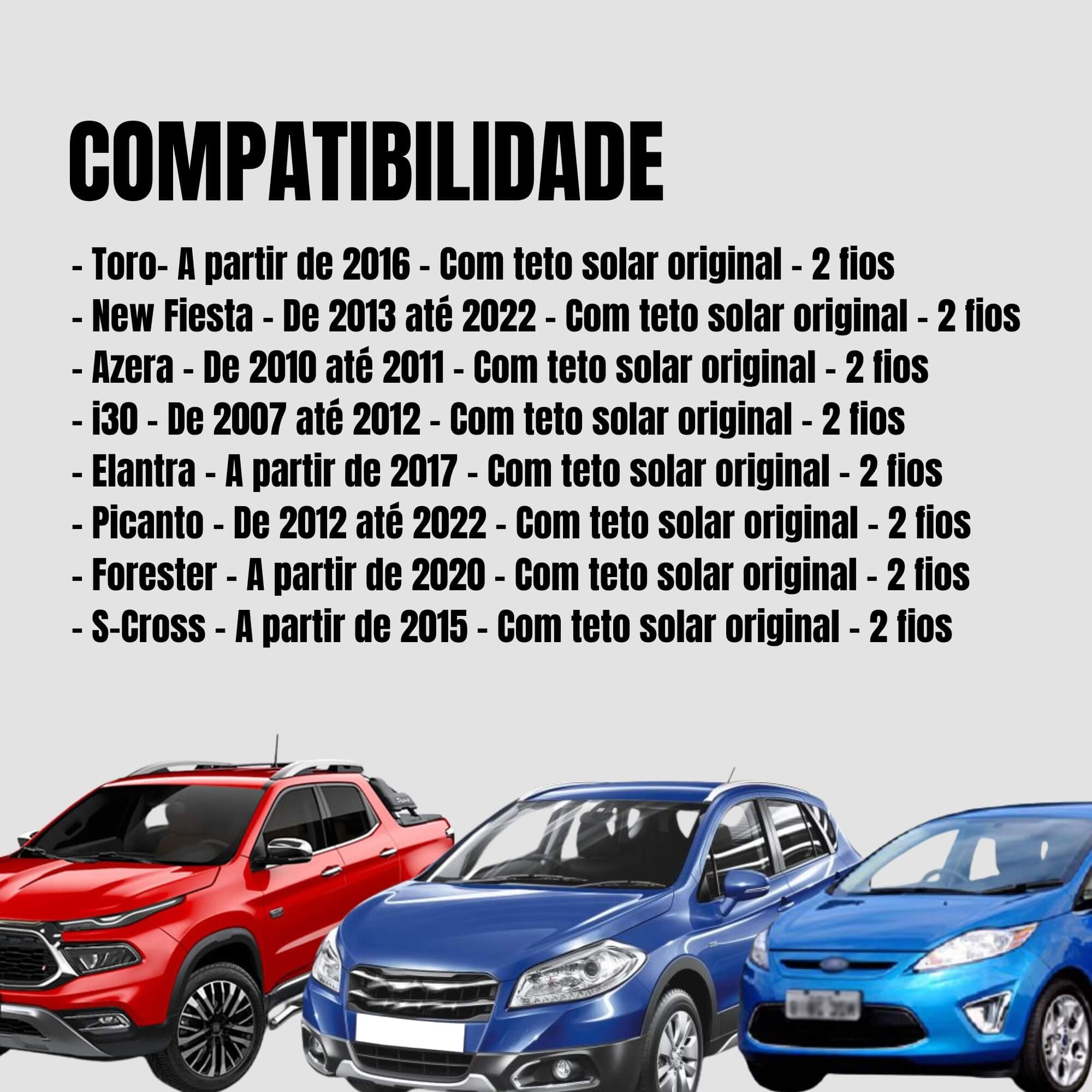 Módulo Automação de Teto Solar compatível c/ Toro, New Fiesta, S-Cross Tury - SKY1.0C