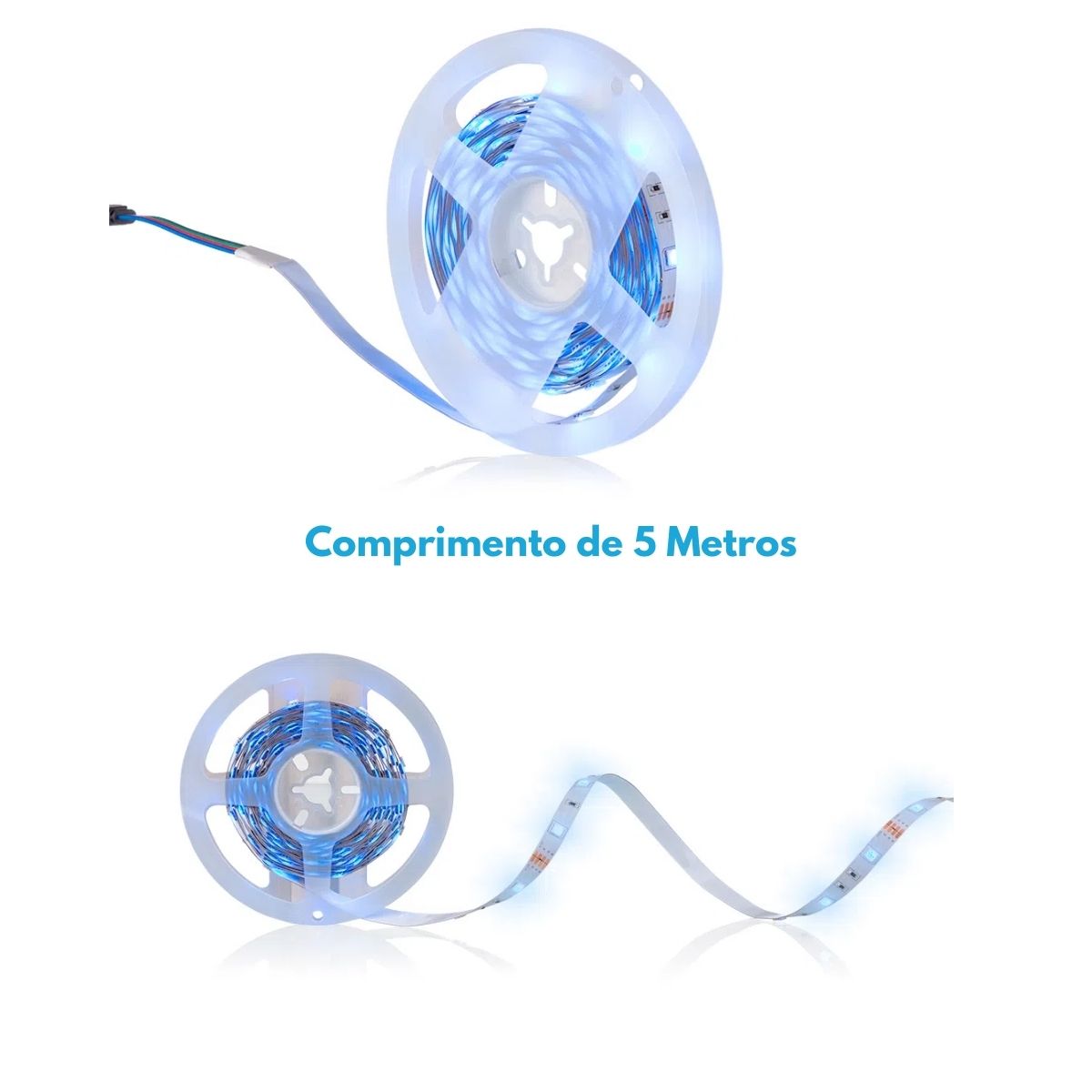 Kit Fita Iluminação LED RGB WI-FI 5M Compatível c/ Serviço de Voz Multilaser LIV -  SE229