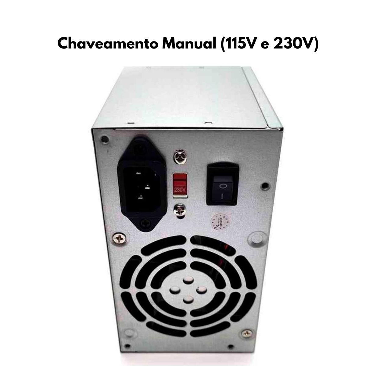 Fonte ATX 200W Sem Cabo Cinza PS-200V4 Seletor Bivolt C3Plus