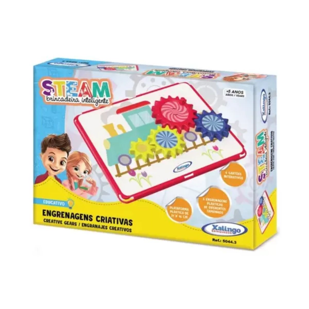 Brinquedo Pedagógico Educativo Steam Engrenagens Criativas Xalingo 50443