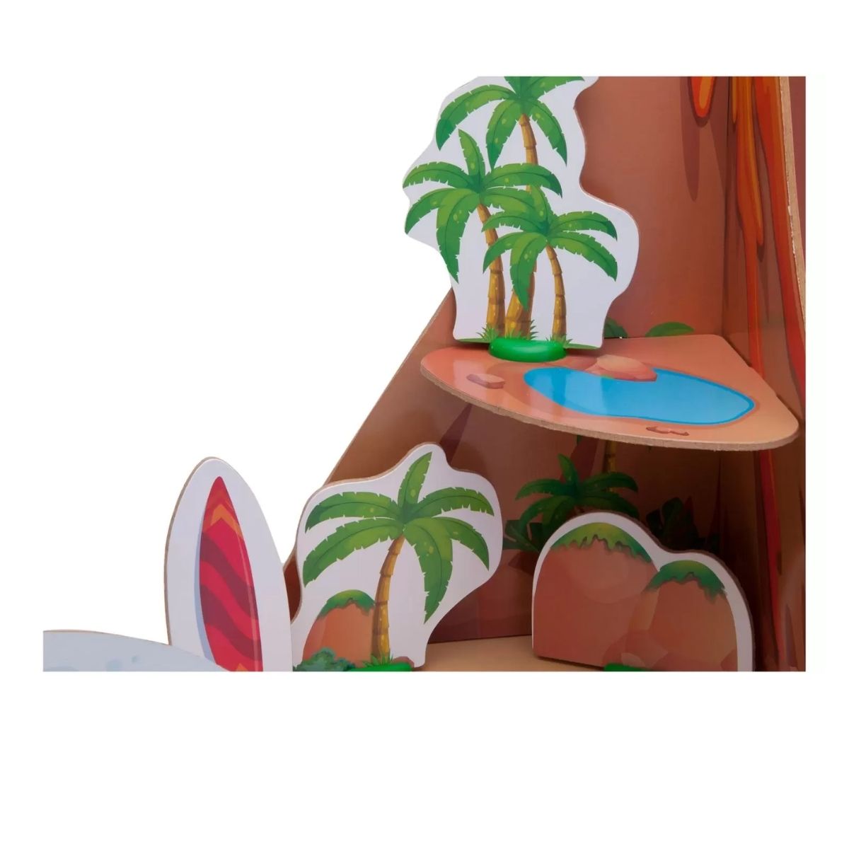 Brinquedo para Criança Quebra Cabeça 3D Playset Ilha Dos Fofossauros com 30 peças Xalingo 5446.5