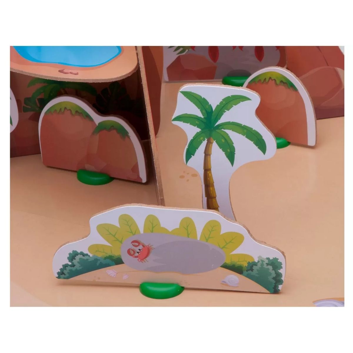 Brinquedo para Criança Quebra Cabeça 3D Playset Ilha Dos Fofossauros com 30 peças Xalingo 5446.5