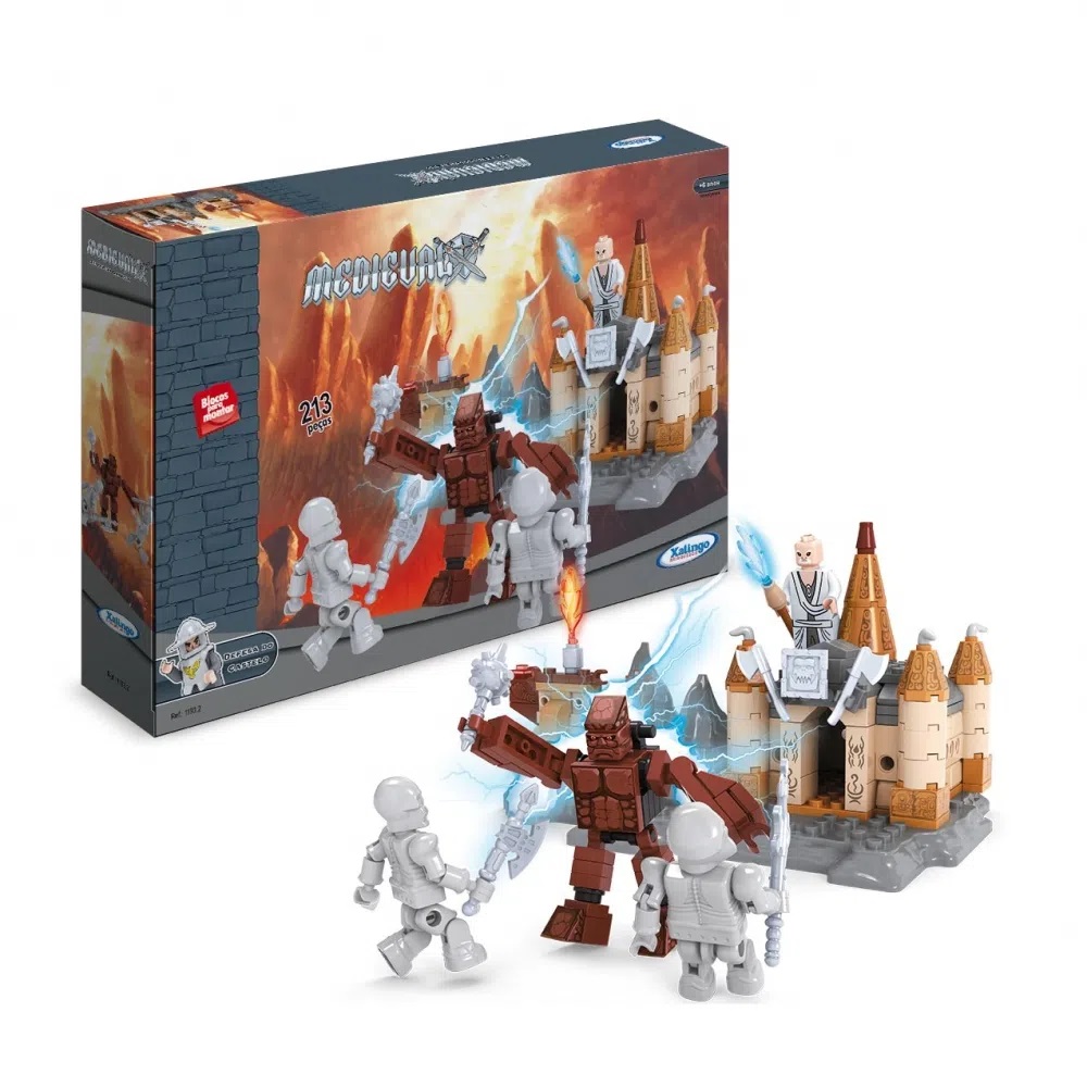 Brinquedo de Montar Medieval Defesa Do Castelo 213 peças Xalingo 11932