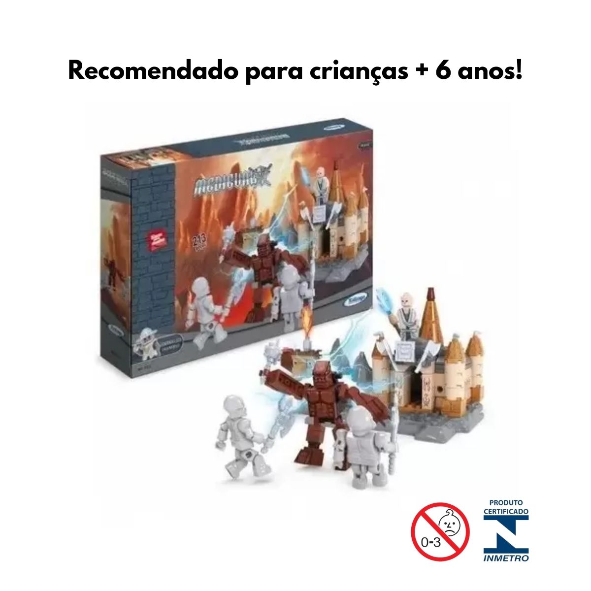 Brinquedo de Montar Medieval Defesa Do Castelo 213 peças Xalingo 11932