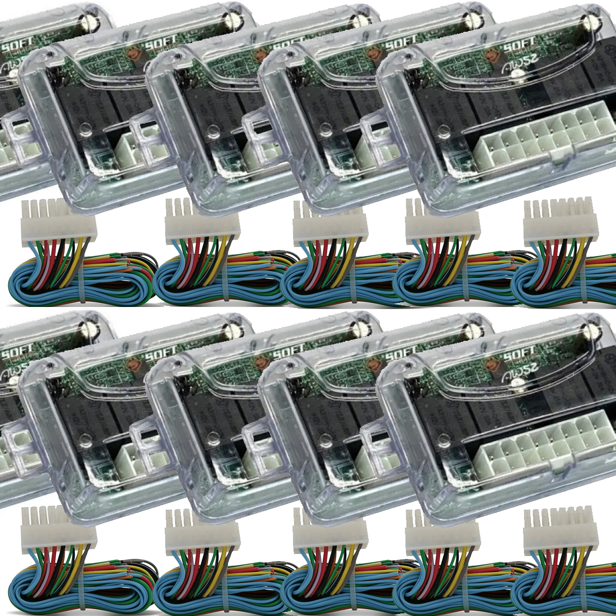 COMP Kit 10 Unidades Módulo De Vidro Elétrico Universal 2 Portas Antiesmagamento Subida E Descida Digital Soft Aw52