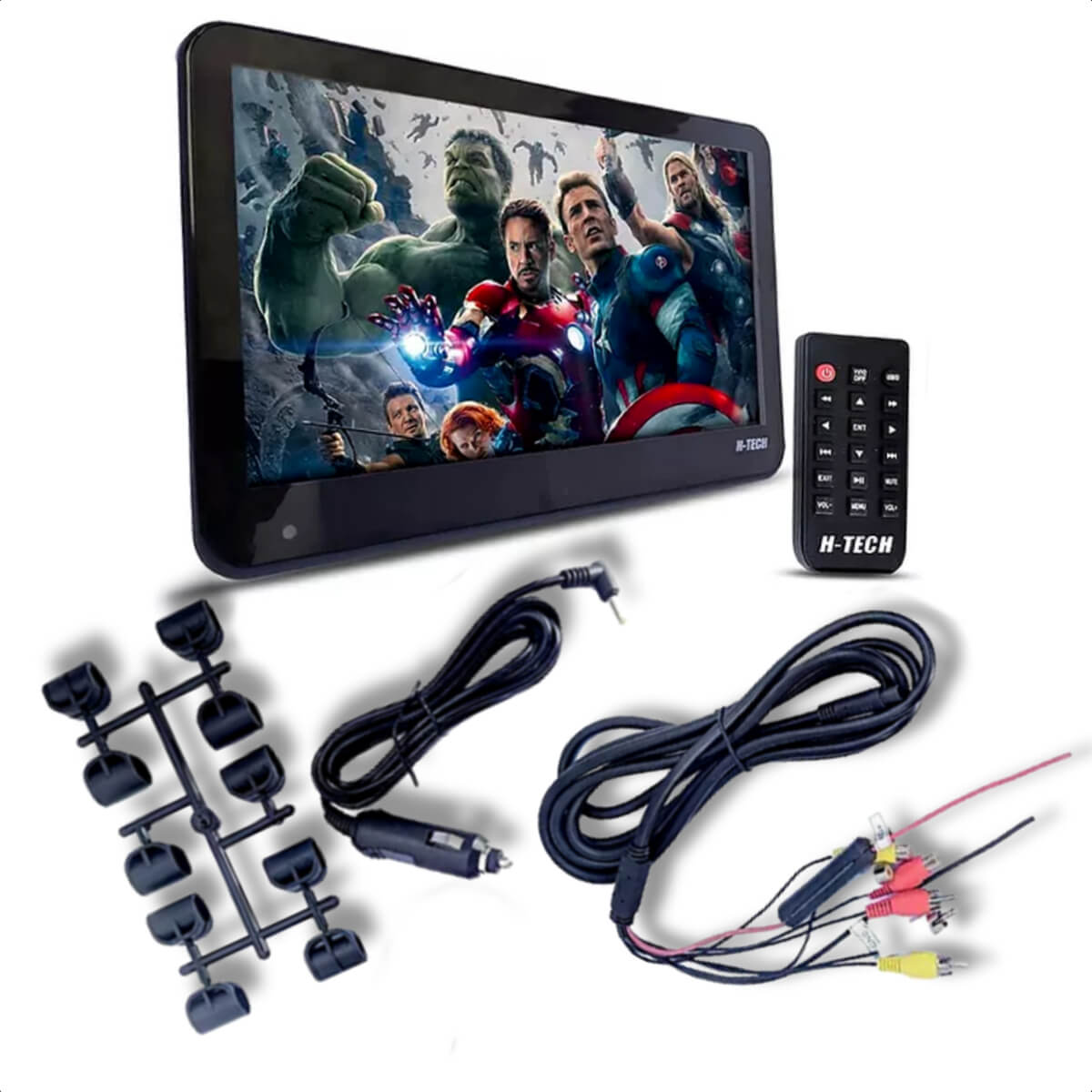 Tela Encosto 10" Acoplar Full HD ET1000 TouchBluetoothUSBSD Card Aux Espelhamento Android-IOS H-Tech