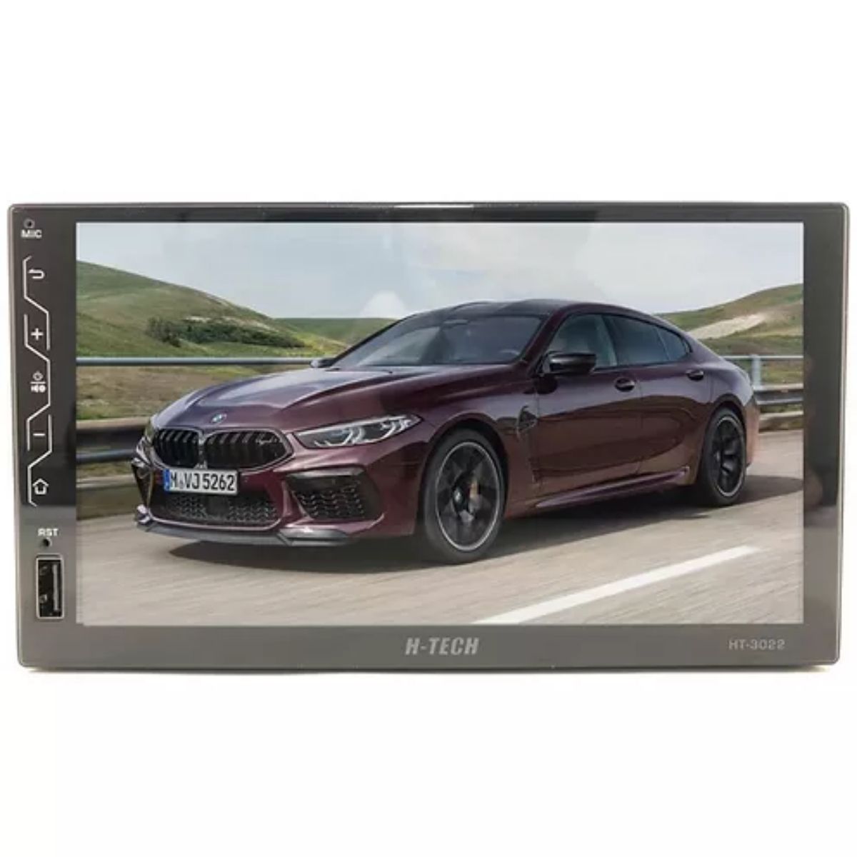 Central Multimídia 2 Din MP5 7 Pol HT-3022 Full Touch Bluetooth Espelhamento Android e iOS USB SD Card Rádio FM H-Tech