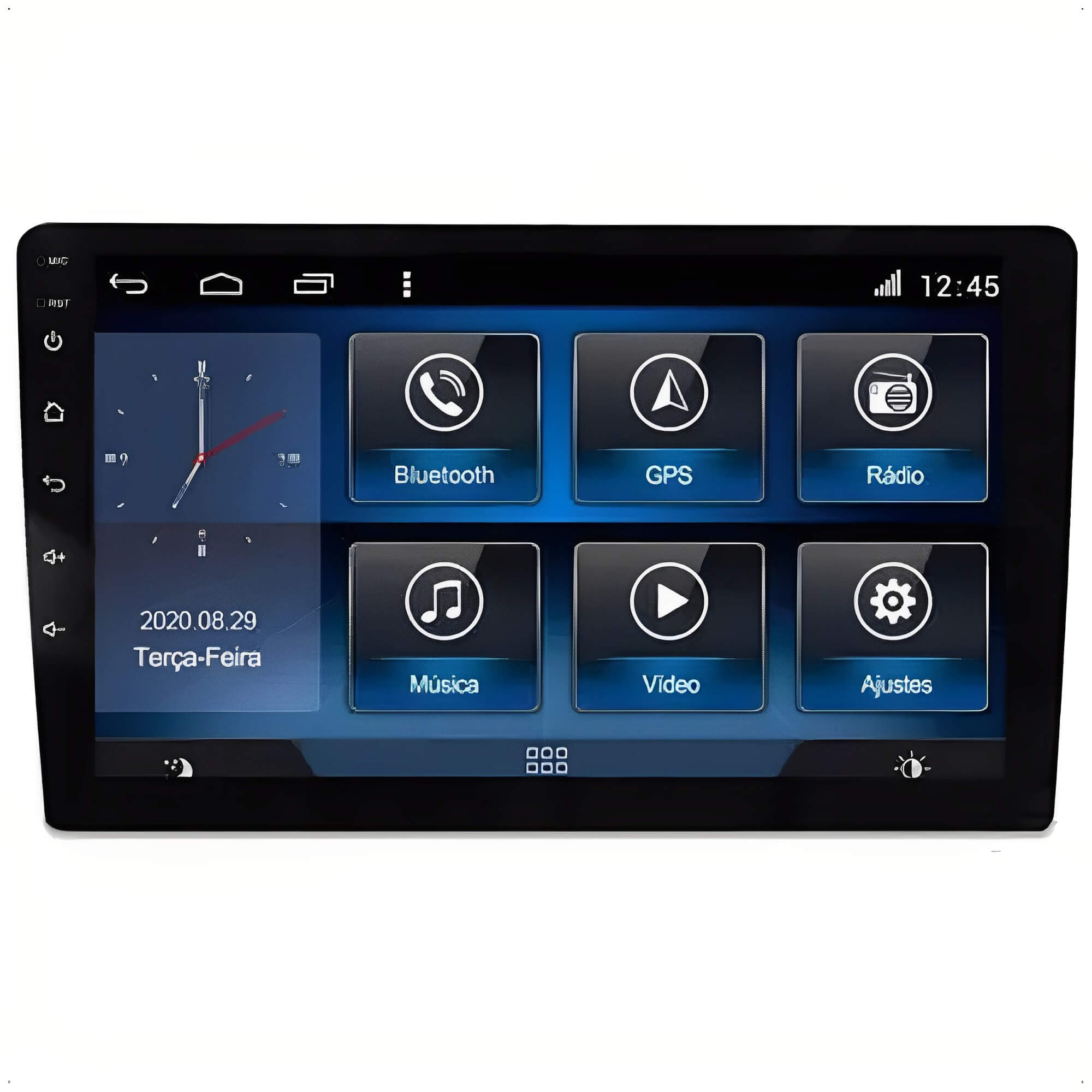 Central Multimídia Android 11 MP5 Slim 10 Polegadas USB Bluetooth FM Android/IOS H-Tech HT-9610