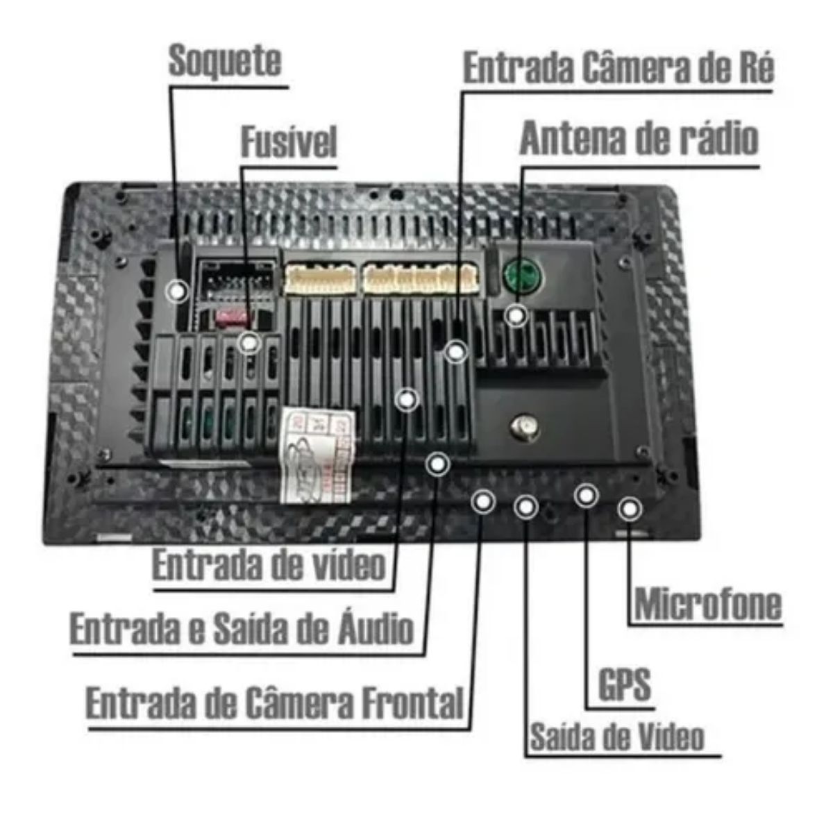 Central Multimídia 2 Din Android 11 MP5 9 Pol HT-9622 WiFi GPS Bluetooth USB Android e iOS H-Tech