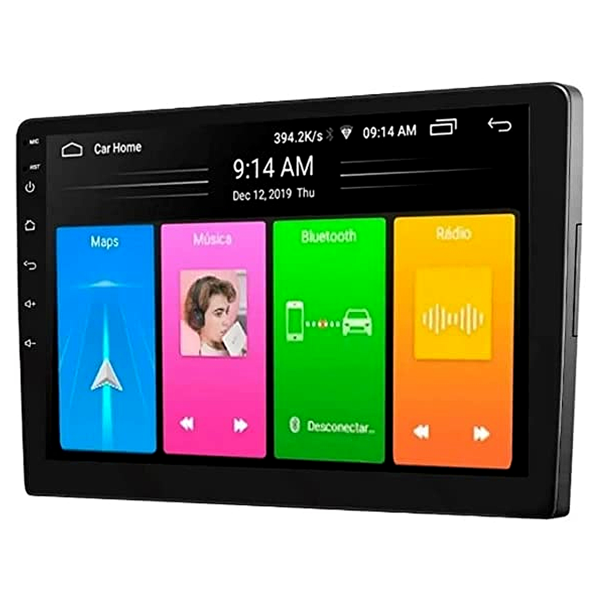 Central Multimídia 2 Din Android 11 MP5 9 Pol HT-9622 WiFi GPS Bluetooth USB Android e iOS H-Tech