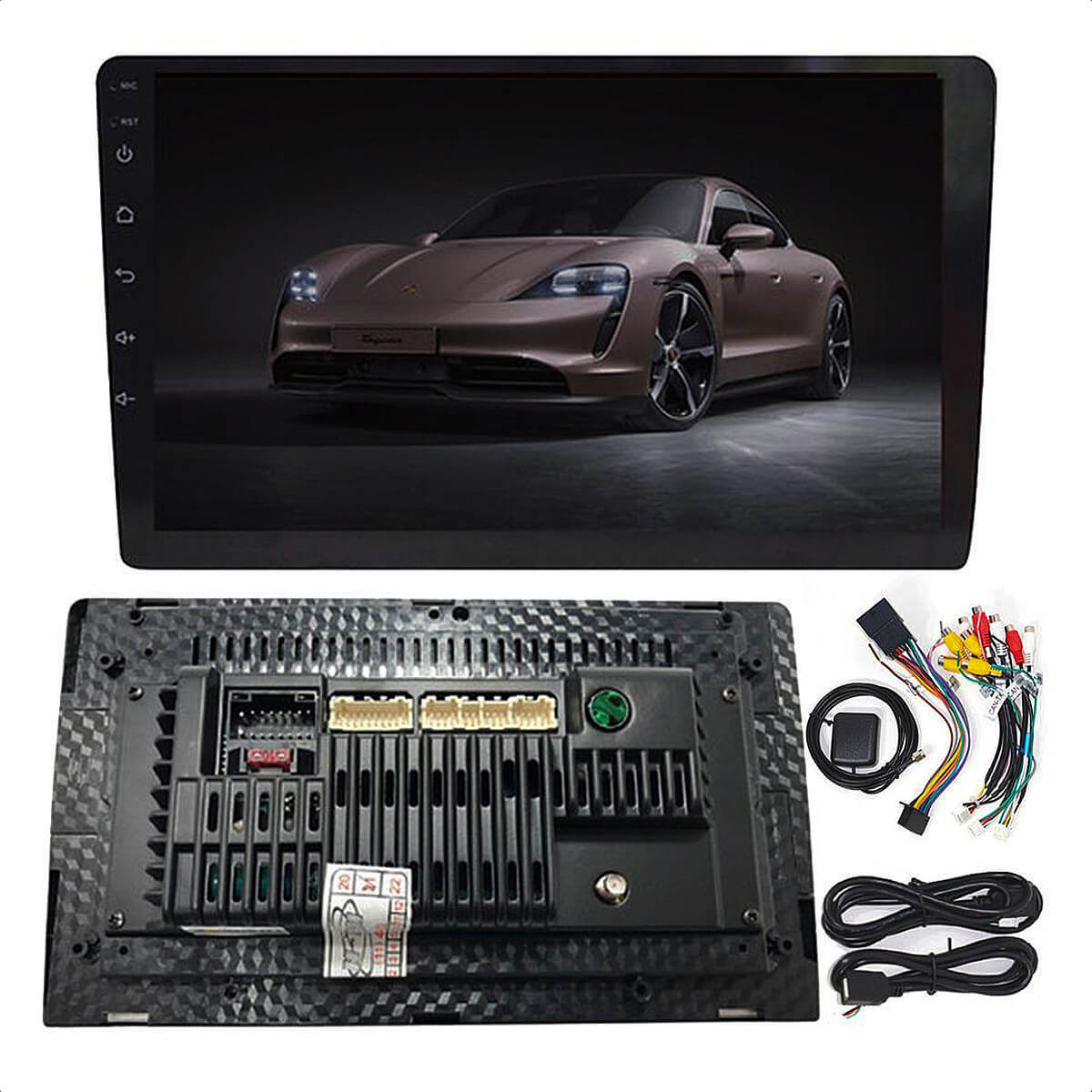 Central Multimídia Encaixe 1 Din 2 Din Android 11 HT-9722 MP5 9 Pol WiFi GPS Android iOS H-Tech