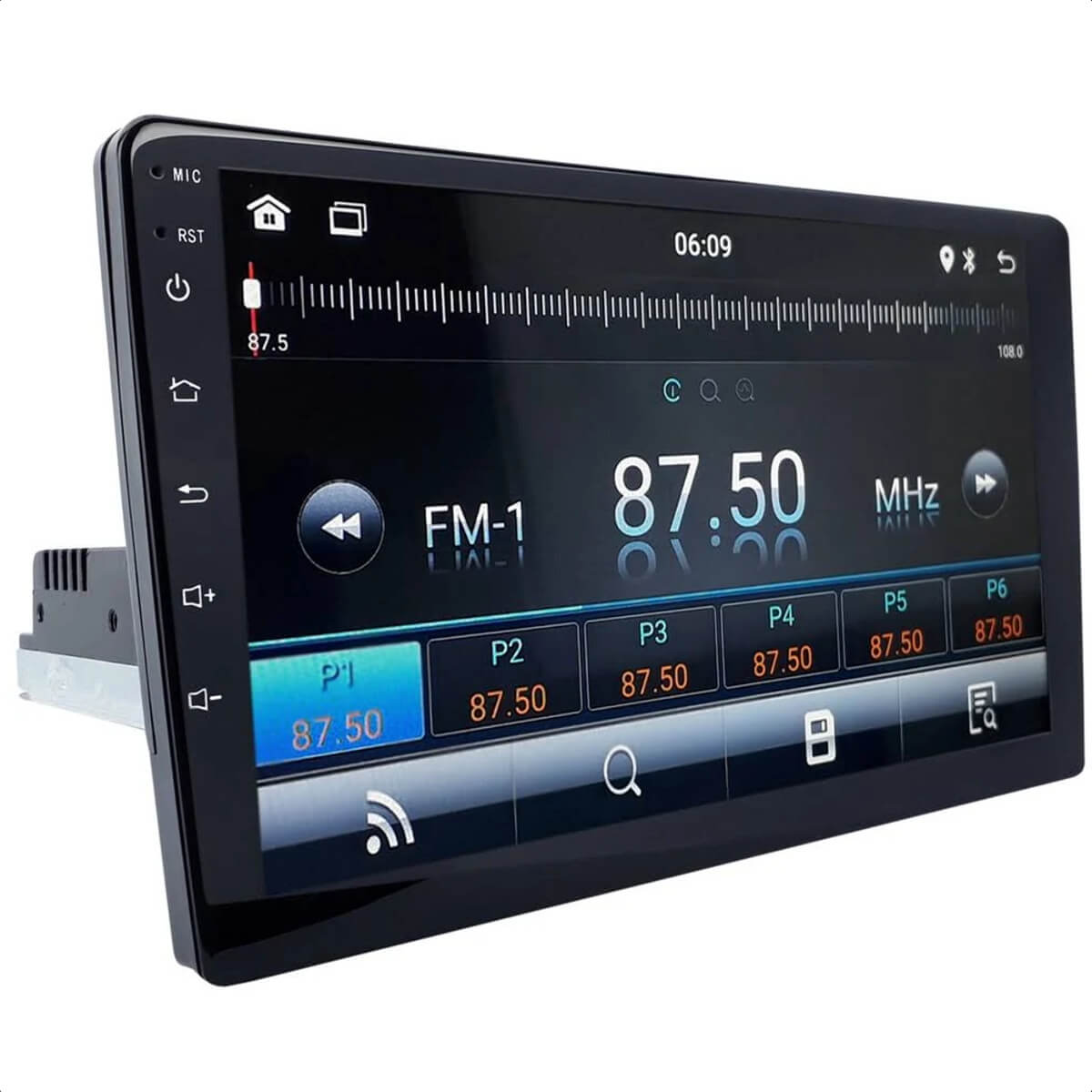 Central Multimídia Encaixe 1 Din 2 Din Android 11 HT-9722 MP5 9 Pol WiFi GPS Android iOS H-Tech
