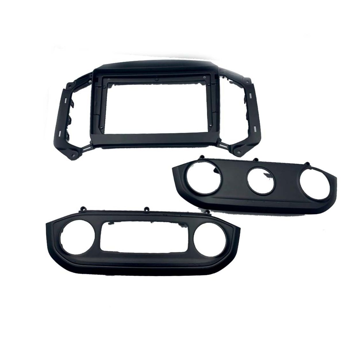 Moldura 2 Din 9 Polegadas Preto Chevrolet S10 Ar Analógico e Ar Digital 2017-2021 Expex - EPX9GM010