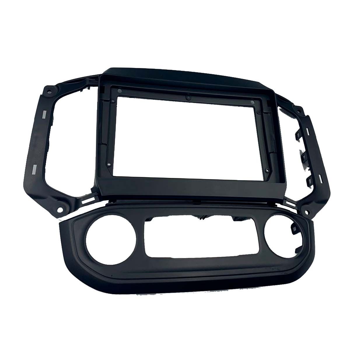 Moldura 2 Din 9 Polegadas Preto Chevrolet S10 Ar Analógico e Ar Digital 2017-2021 Expex - EPX9GM010