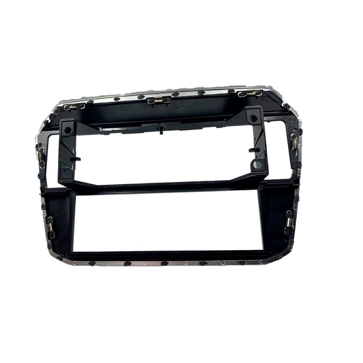 Moldura 1 Din Volkswagen Up 2017 a 2021 Black Piano Lateral Cromada EPX VW-565 Expex