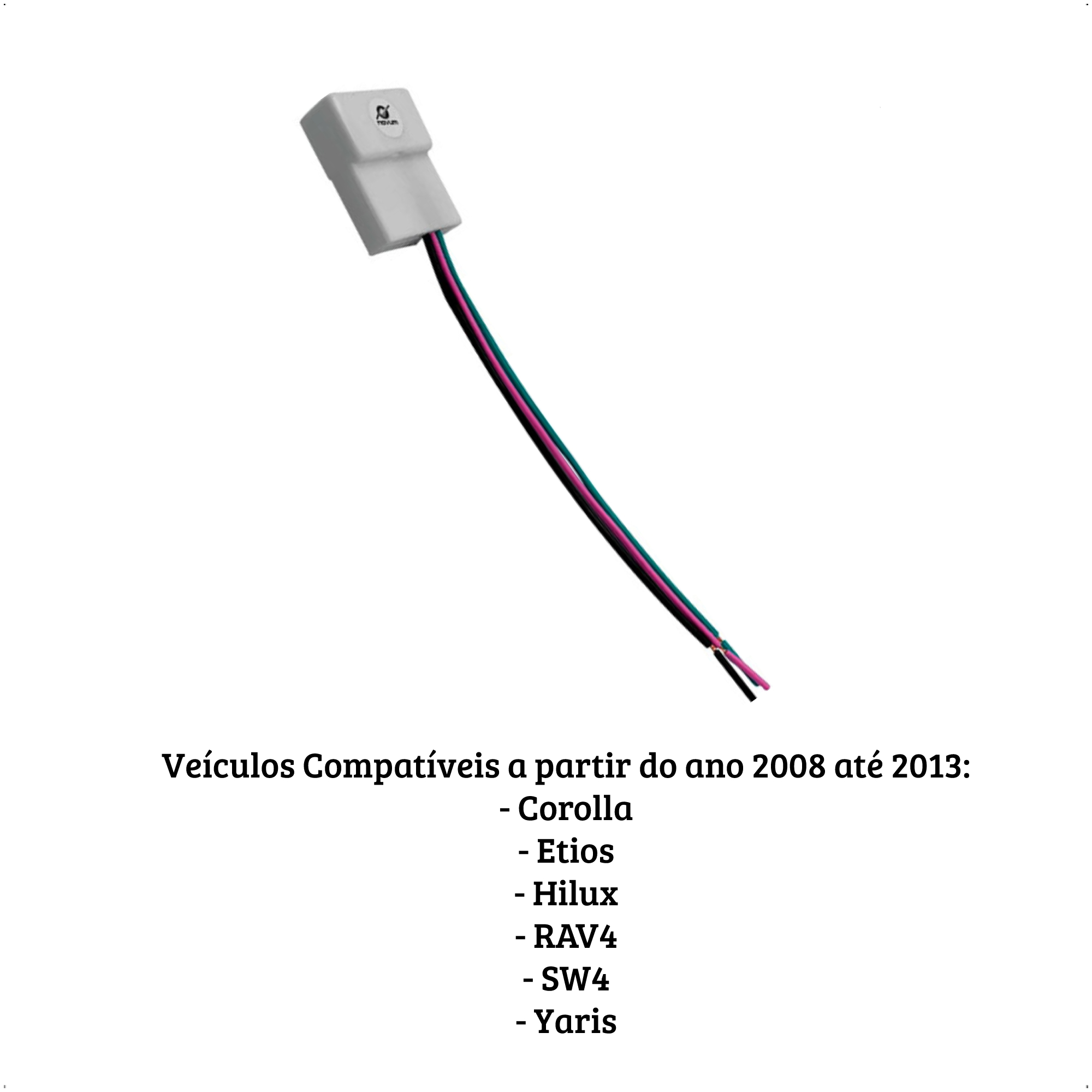 Chicote para Interface Corolla/Etios/Hilux/SW4/Yaris a Partir de 2008 até 2013 Expex - EXC TO-076