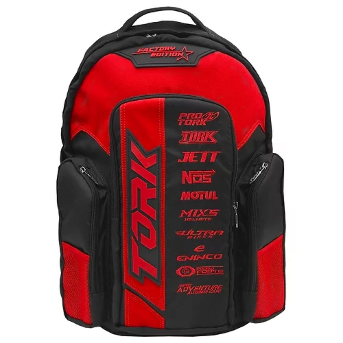 Mochila Adulto Factory Edition 02 Preto e Vermelho Pro Tork - MC-37PTVM