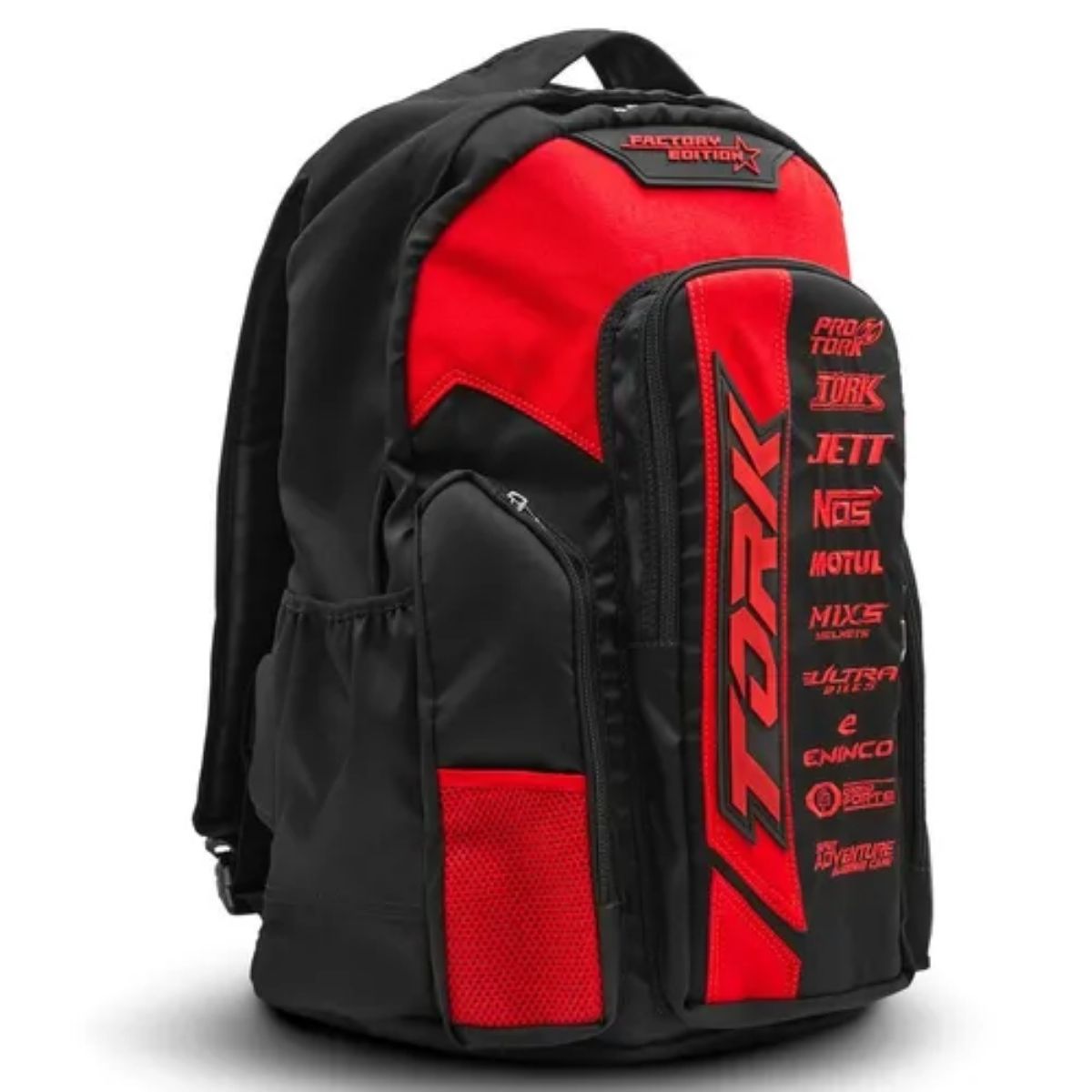 Mochila Adulto Factory Edition 02 Preto e Vermelho Pro Tork - MC-37PTVM