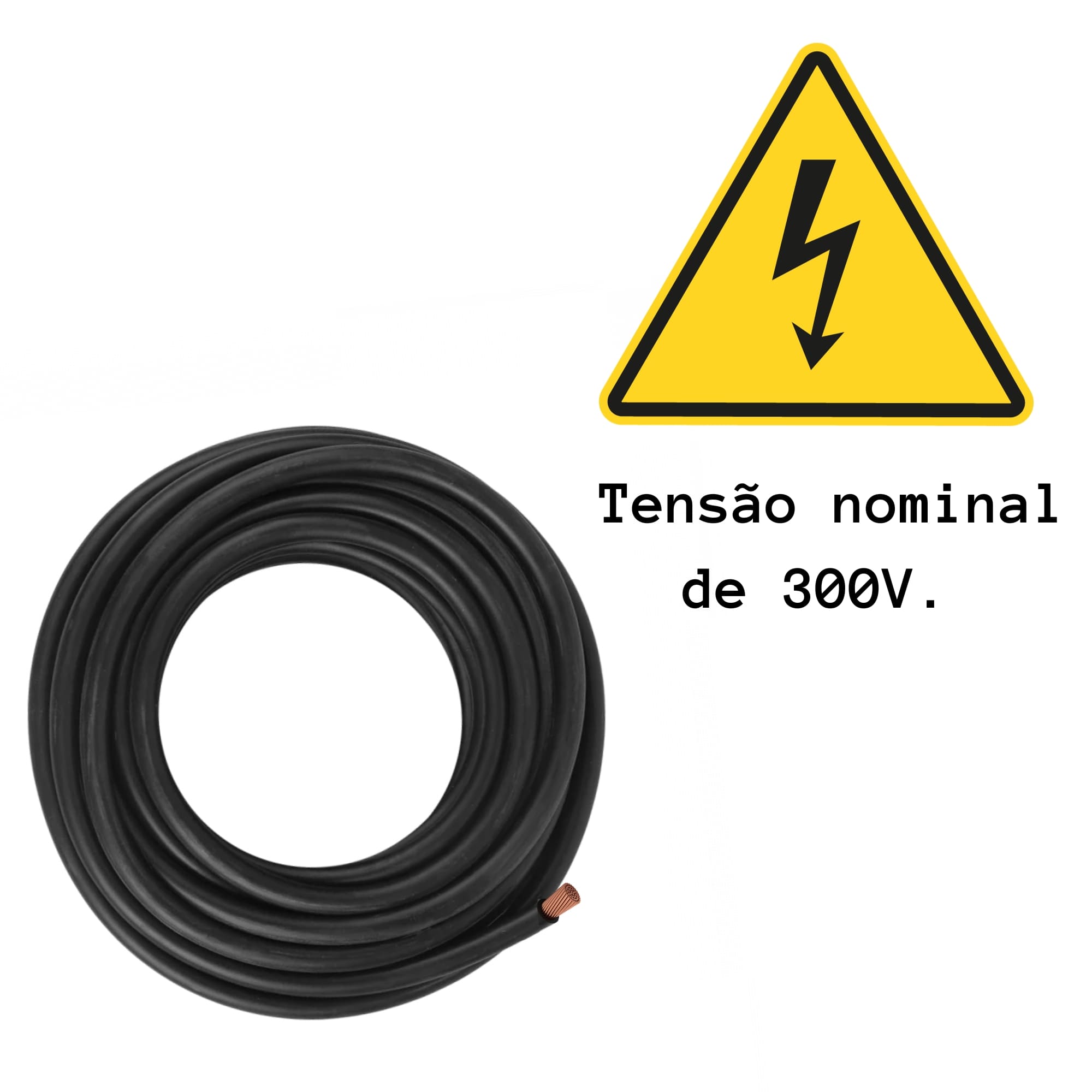 Fio Bateria 50mm² p/ Alimentação de Automóveis Tensão Nominal 300V Antichamas Permak - 73/C PREÇO METRO