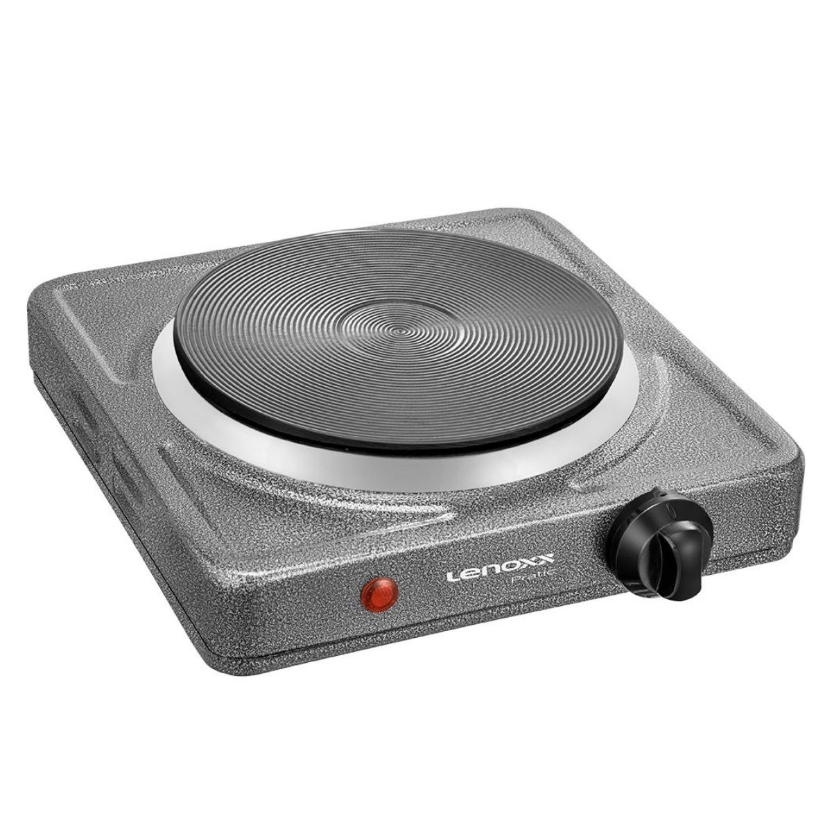 Fogão Elétrico 1 Boca Portátil Pratic 220V 1000W 5 Opções de Temperatura Prata Lenoxx PFE351