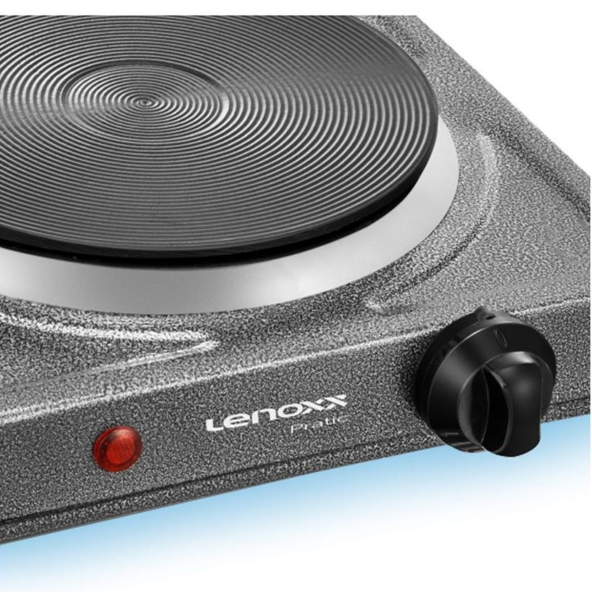 Fogão Elétrico 1 Boca Portátil Pratic 220V 1000W 5 Opções de Temperatura Prata Lenoxx PFE351