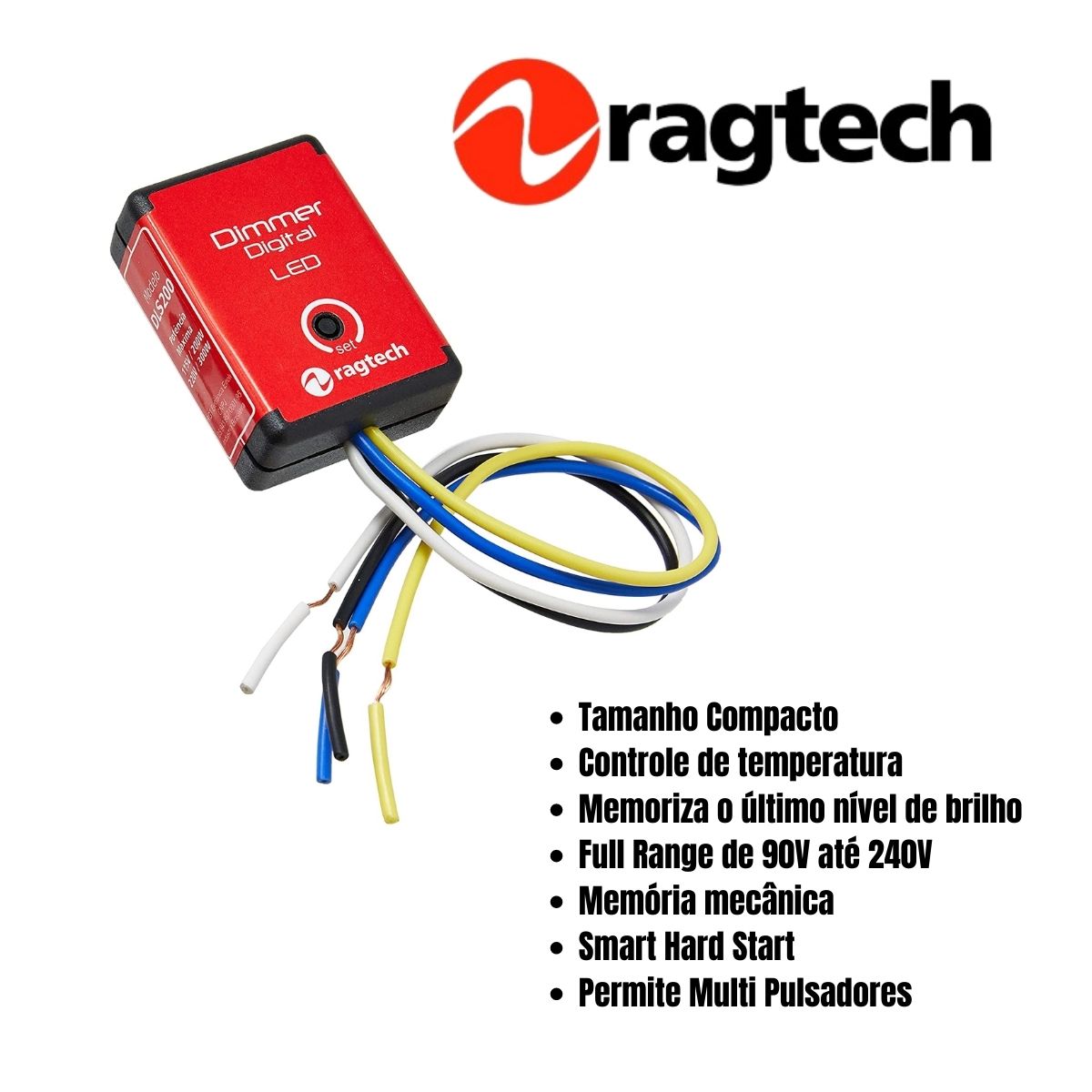 Dimmer Digital Bivolt Modelo DLS200 - Ragtech 20DIM4440
