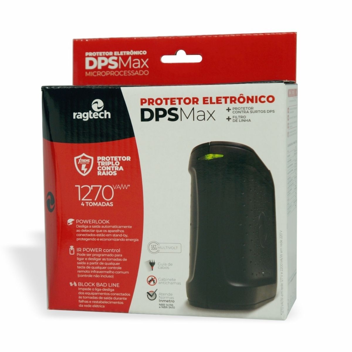 Protetor Eletrônico Digital DPS4-STD Bivolt 127/220V 60Hz Ragtech - 20DPS4770