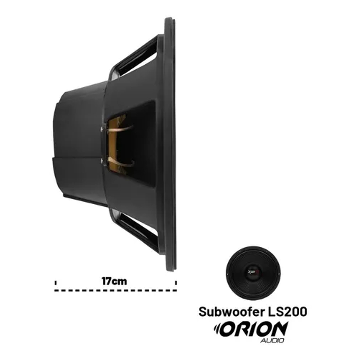 Sistema de Som Interno Subwoofer Automotivo Porta Malas LS200 Preto 200W RMS 4 Ohms 2LS124112