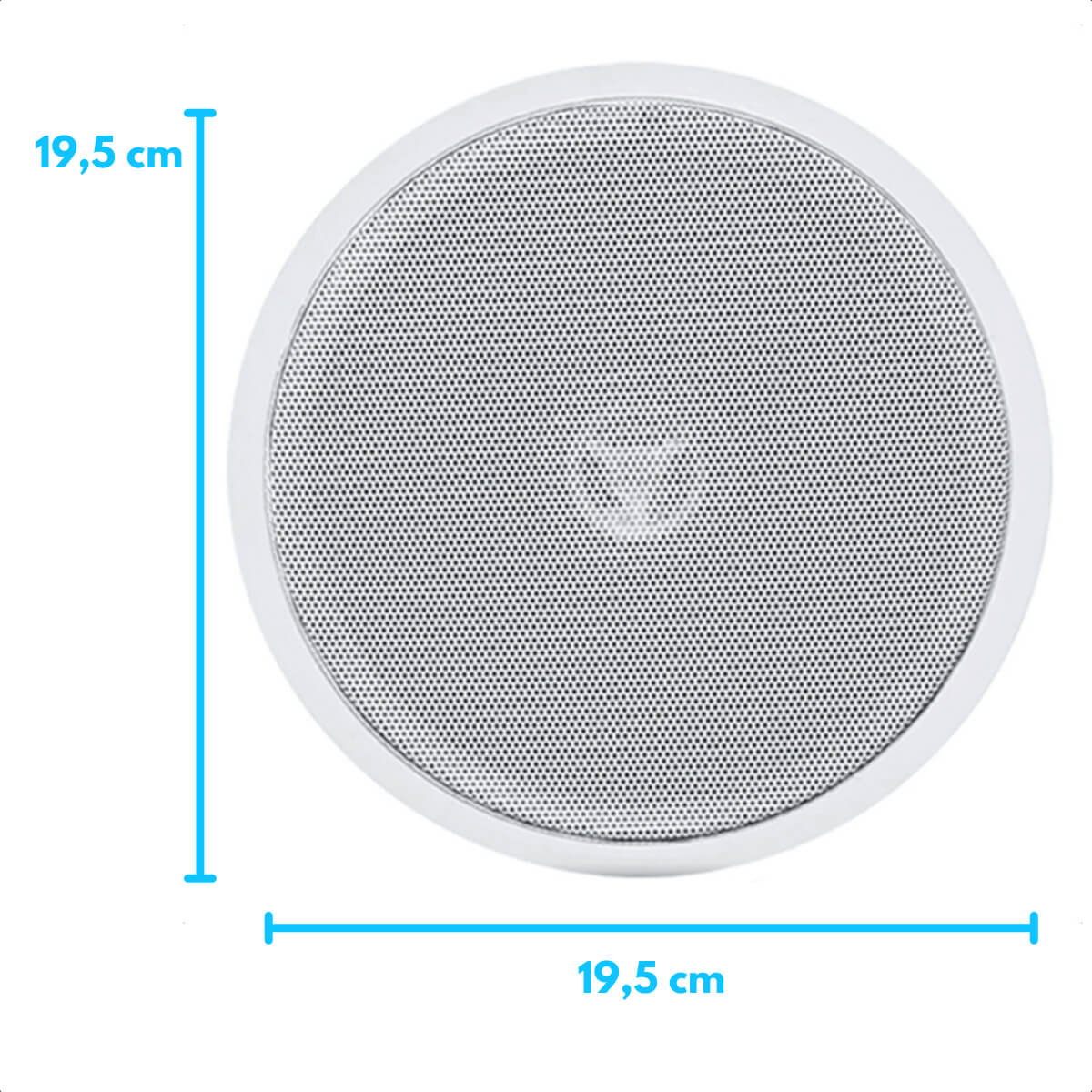 Arandela Redonda 6 Pol Coaxial Branca 70W RMS 8 Ohms Passiva Borda Bobina Simples-Leson 2LS0AT78B