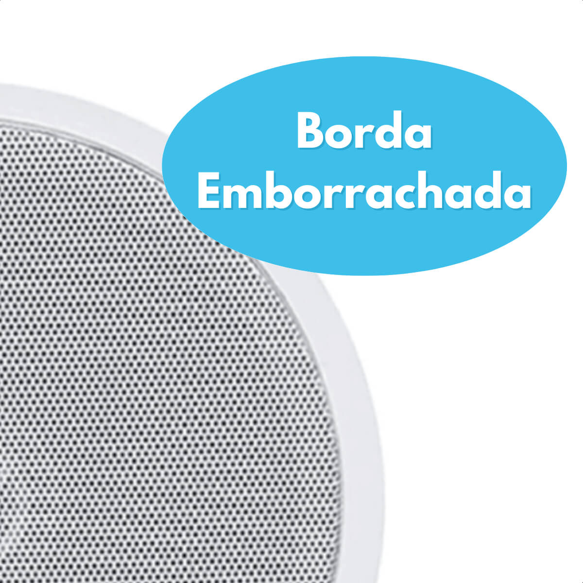 Arandela Redonda 6 Pol Coaxial Branca 70W RMS 8 Ohms Passiva Borda Bobina Simples-Leson 2LS0AT78B