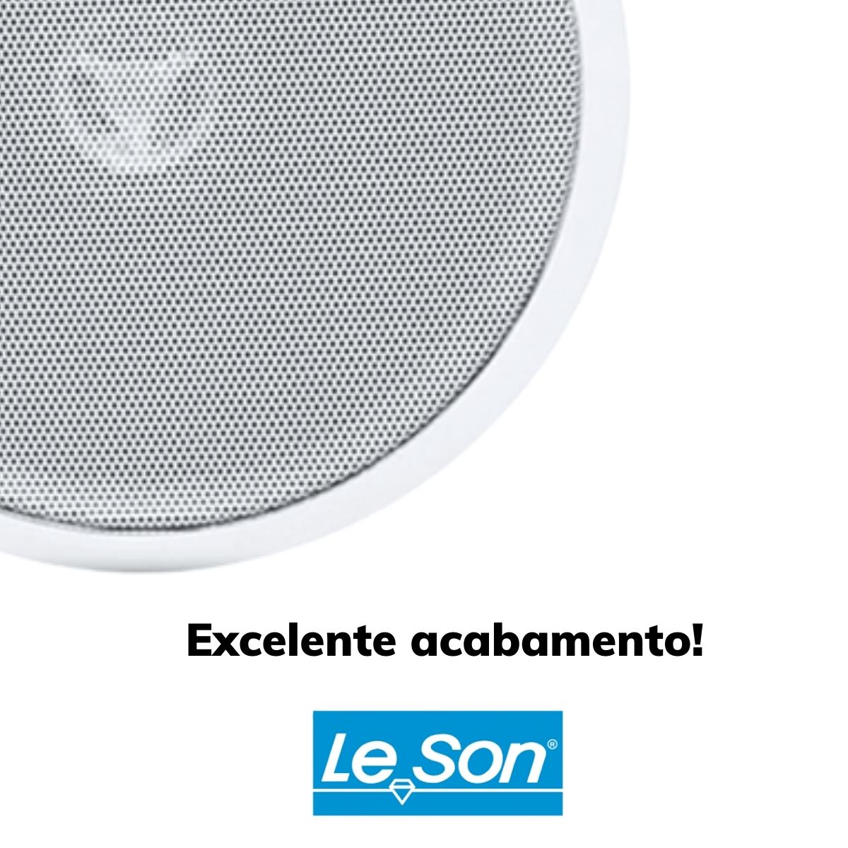Arandela Redonda 6 Pol Coaxial Branca 70W RMS 8 Ohms Passiva Borda Bobina Simples-Leson 2LS0AT78B