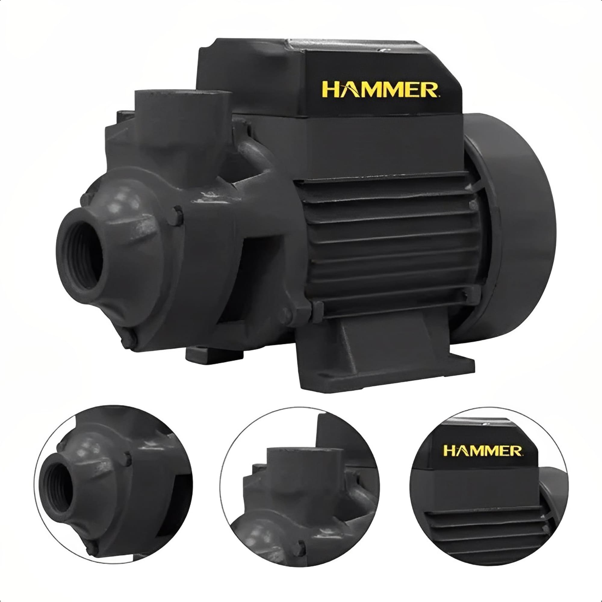 Bomba de Água Periférica 1/2HP 2000L/h 370W 110V/127V Rotor Em Bronze Hammer - GYMP500_110