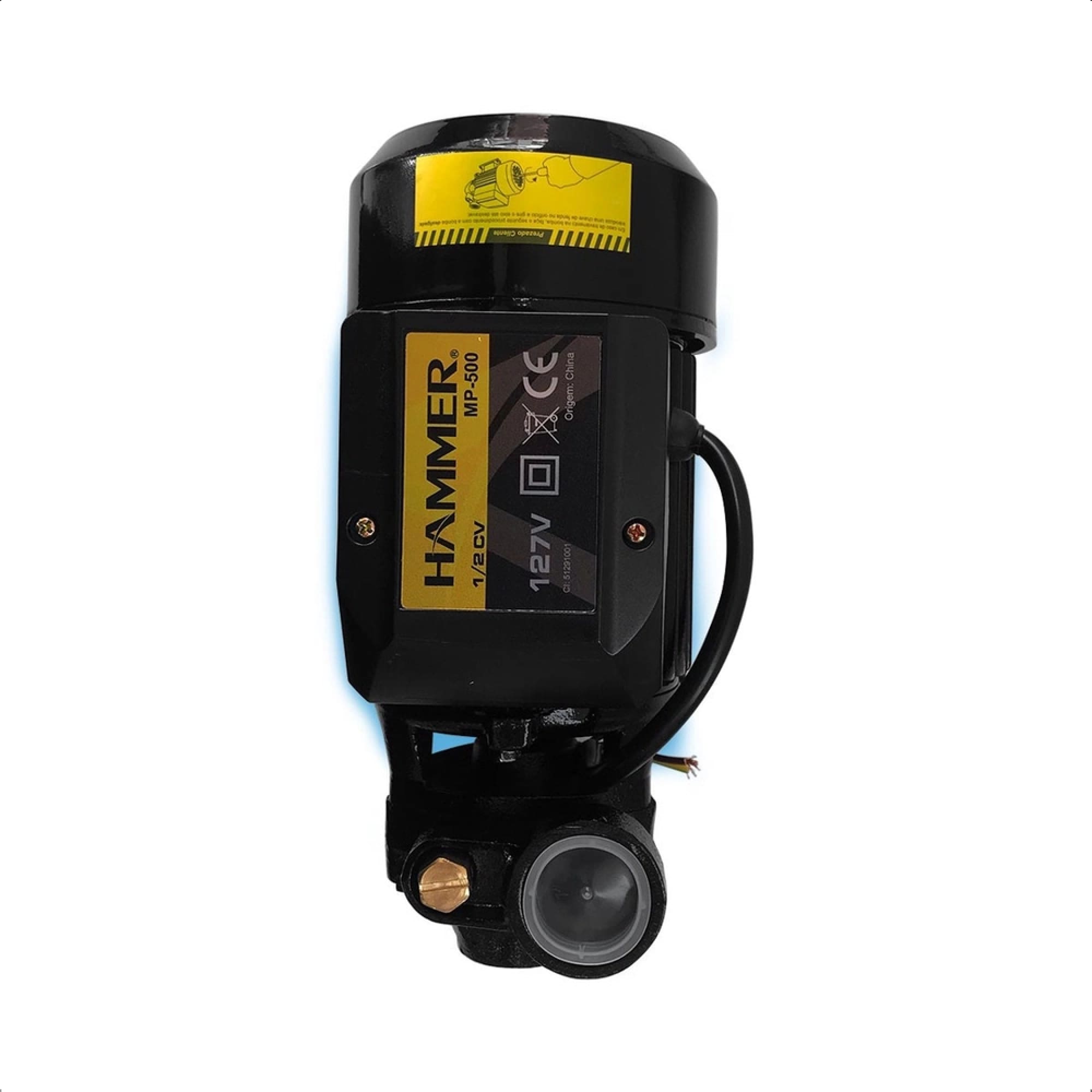 Bomba de Água Periférica 1/2HP 2000L/h 370W 110V/127V Rotor Em Bronze Hammer - GYMP500_110