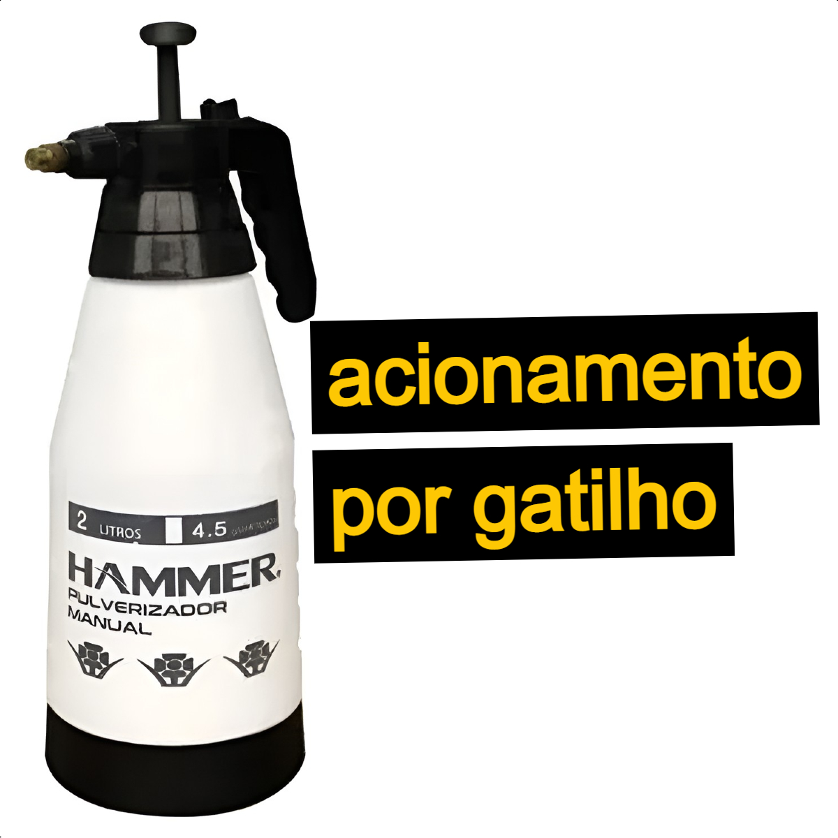 Pulverizador Manual Borrifador Hammer com Capacidade de 2L - GYPMH200B