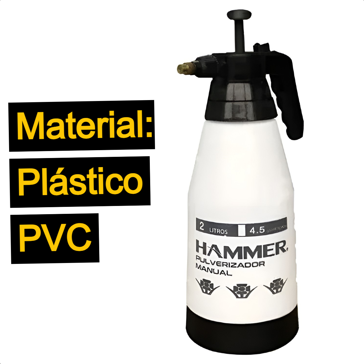 Pulverizador Manual Borrifador Hammer com Capacidade de 2L - GYPMH200B