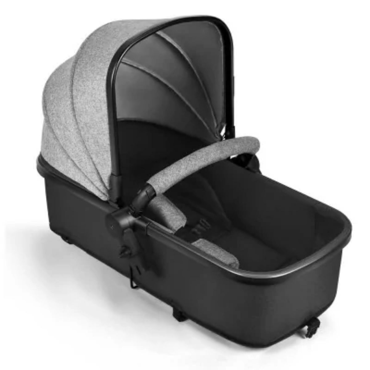 Carrinho de Bebê Passeio Suporta Até 15kg Beyond 2x1 Moisés Roda Giratória Assento Reversível Cinza Multikids Baby BB429