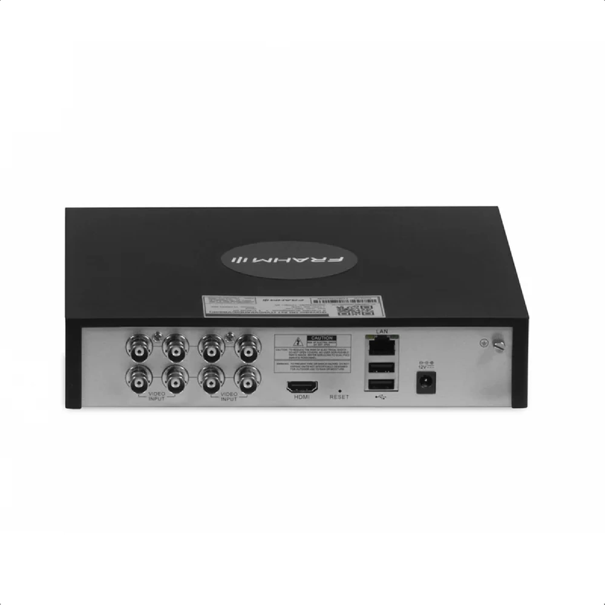 Gravador/Editor Digital de Vídeo DVR 8 canais 2MP 5 Em 1 Detecção Movimento Frahm FGD2008L-35001