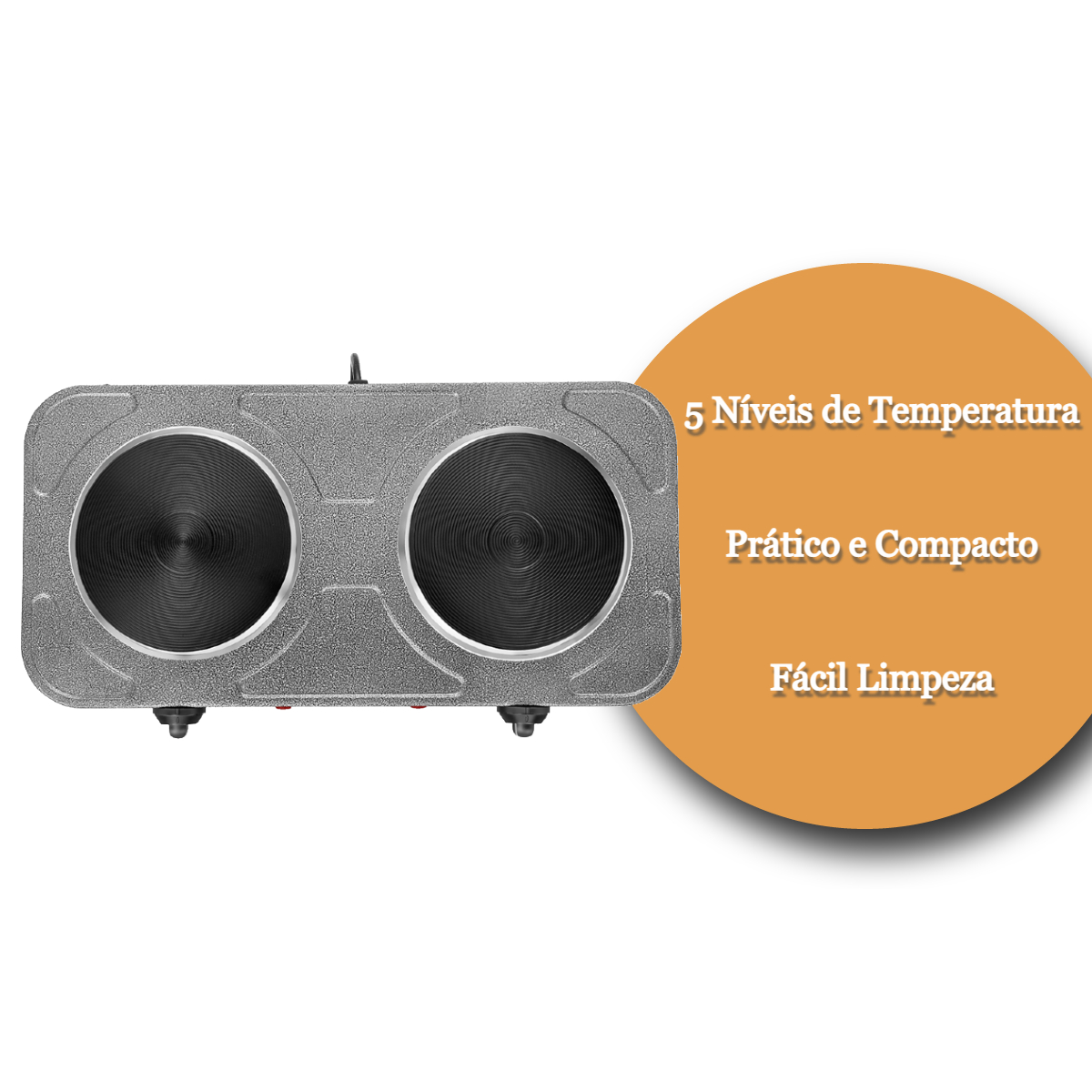 Fogão Elétrico Grand Pratic 2 Bocas 220V PFE353 - Lenoxx